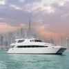 52 FT Al Tamar yacht cruising near Dubai Marina skyline