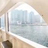 View from 100 FT Dream yacht deck overlooking Dubai Marina