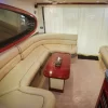 Luxury leather seating lounge inside 50 FT Al Shali yacht in Dubai