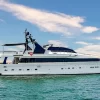 135 FT Mazayel Yacht cruising through Dubai waters