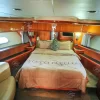 Master bedroom with double bed inside 90 FT Sunseeker yacht