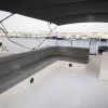 Upper deck seating with shaded canopy on 75 FT Mayyas yacht