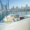 Yacht sun deck with Dubai Marina skyline view