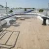 Luxury yacht sun deck with seating area