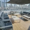 Royal Rave yacht outdoor lounge Dubai Marina