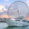 Majesty yacht sailing near Ain Dubai observation wheel