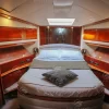 Luxury bedroom & interior inside 68 FT Luna yacht.
