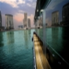 Side deck view from Playboy yacht in Dubai Marina