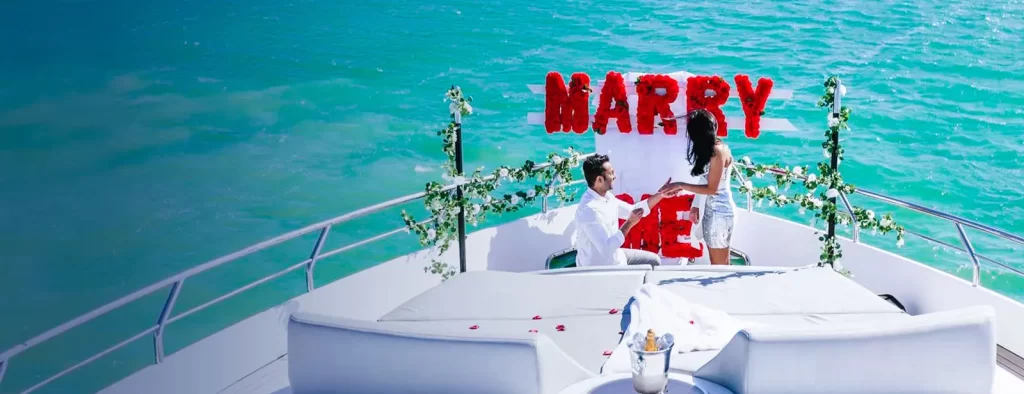 Yacht proposal packages in dubai